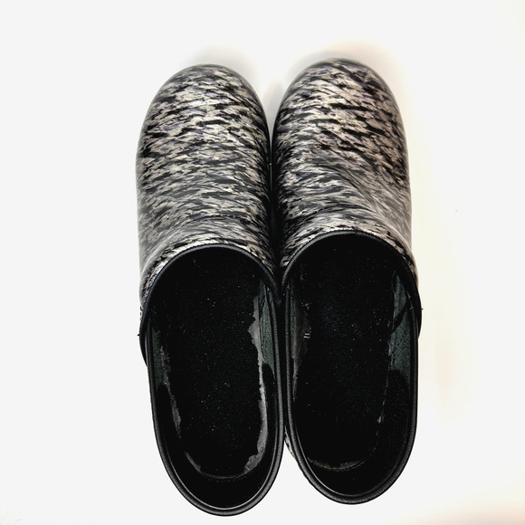 Dansko Nursing Clogs Womens 38 Black Waves Professional Workwear *no insoles* - Picture 4 of 9